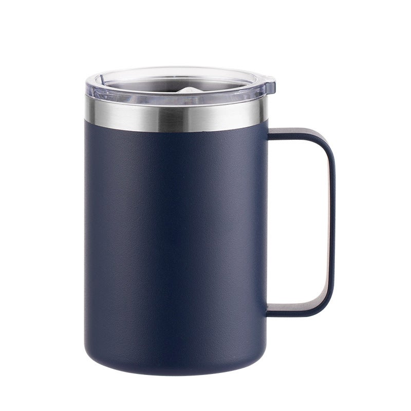 16Oz Office Mug With Handle Double-Layer Vacuum Stainless Steel Thermos Cup Outdoor Portable Tumbler - Image 3