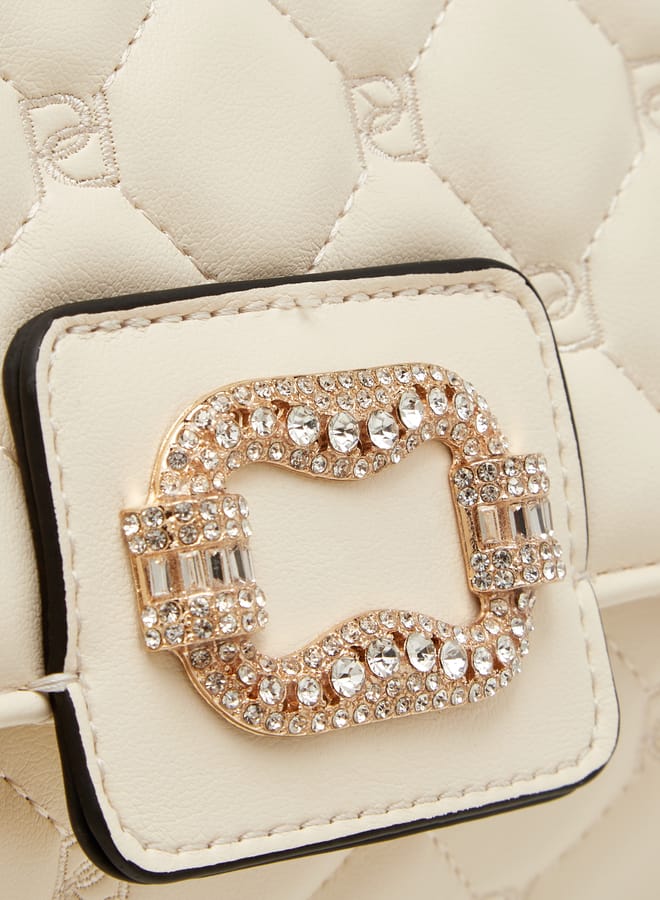 Paprika Women's Quilted Satchel Bag with Detachable Strap and Flap Closure Ramadan Collection - Image 4