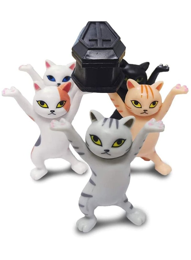 The Cat Coffin Dance The Cat Lifted The Coffin Dancing Pallbearers Pen Holders Mobile Phone Holder Handmade Model Ornaments