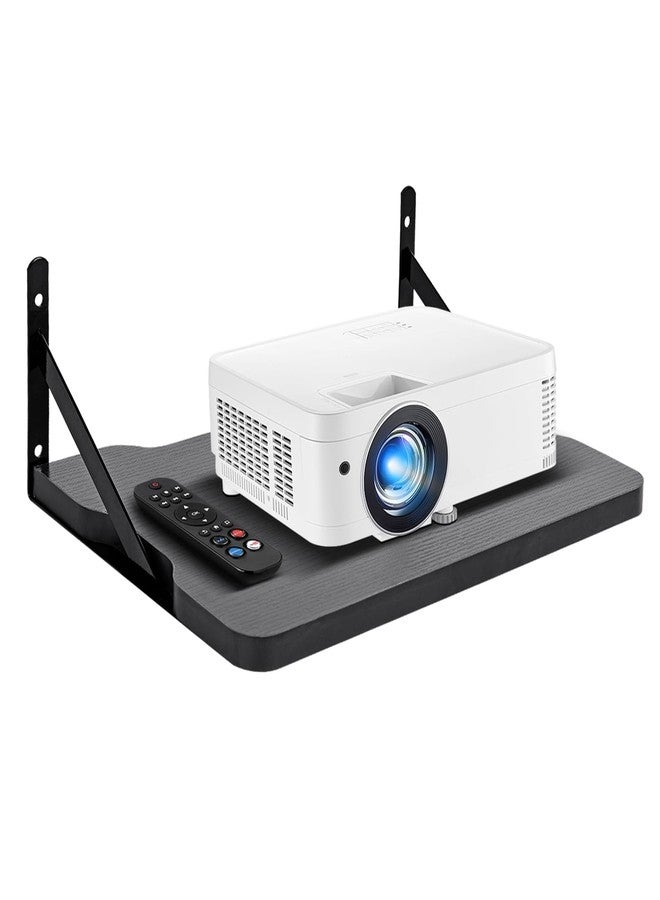 BEARUT Black Small Mini Projector Shelf/Projector Wall Mount Floating Shelf/Router Shelf/Modem Cable Box Shelf/Projector Rack Holder/Projector Mount by MDF - Image 1