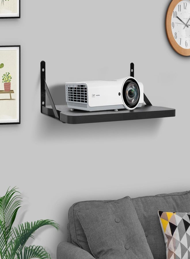 BEARUT Black Small Mini Projector Shelf/Projector Wall Mount Floating Shelf/Router Shelf/Modem Cable Box Shelf/Projector Rack Holder/Projector Mount by MDF - Image 4