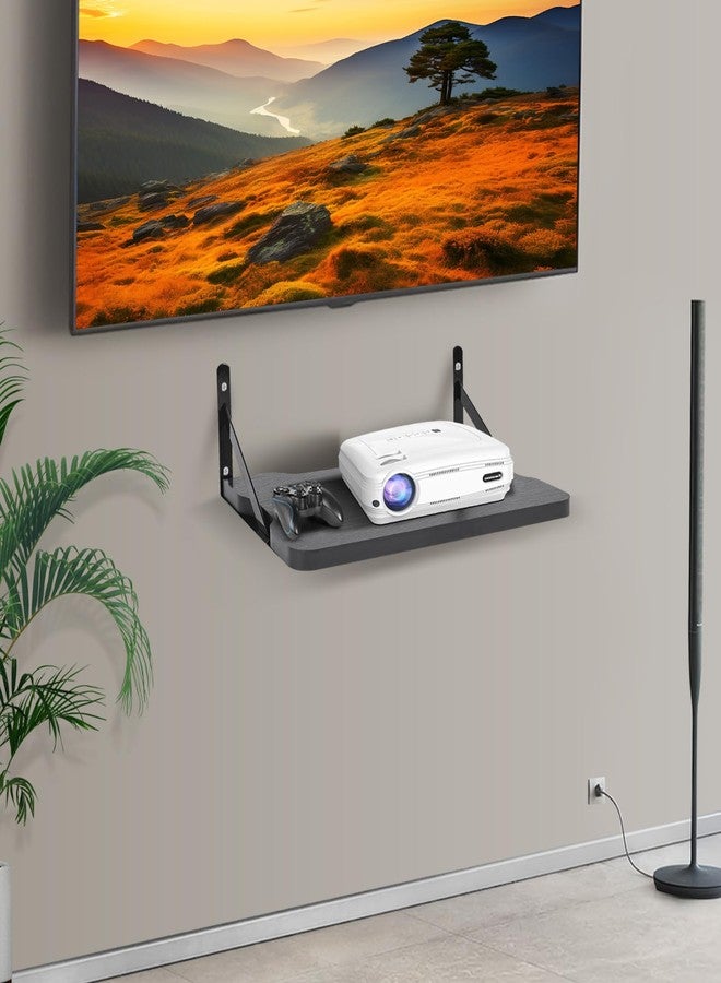 BEARUT Black Small Mini Projector Shelf/Projector Wall Mount Floating Shelf/Router Shelf/Modem Cable Box Shelf/Projector Rack Holder/Projector Mount by MDF - Image 3