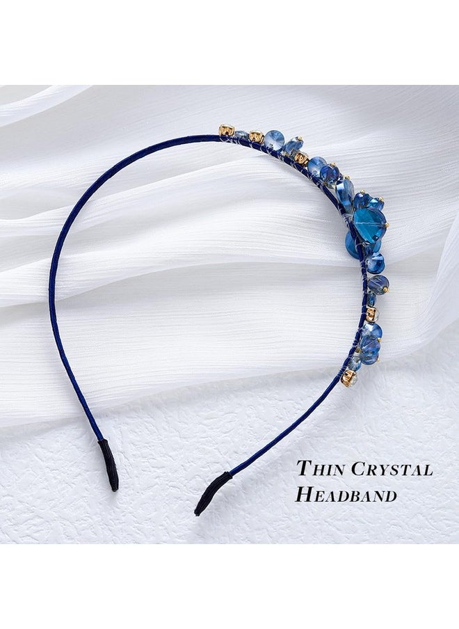 Crystal Headbands Sparkly Rhinestone Hairbands Thin Blue Headpiece Green Gray Women Hair Accessories For Party Costume (Blue) - pzsku/ZFD4D5051FDB14341EA49Z/45/_/1718614840/0959777d-01fc-45c3-8166-0a0b0a7d5b13