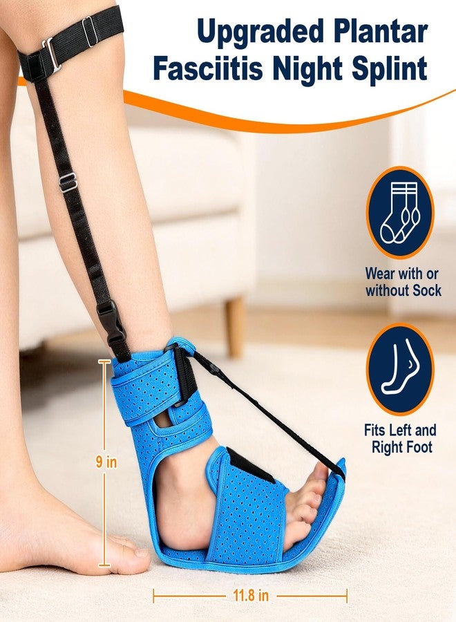 HHOKEM Upgraded Plantar Fasciitis Night Splint for Plantar Fasciitis Relief, Adjustable Plantar Fasciitis Brace for Achilles Tendonitis Heal Spur Foot Drop Pain Relief, Free Size for Men and Women - Image 2