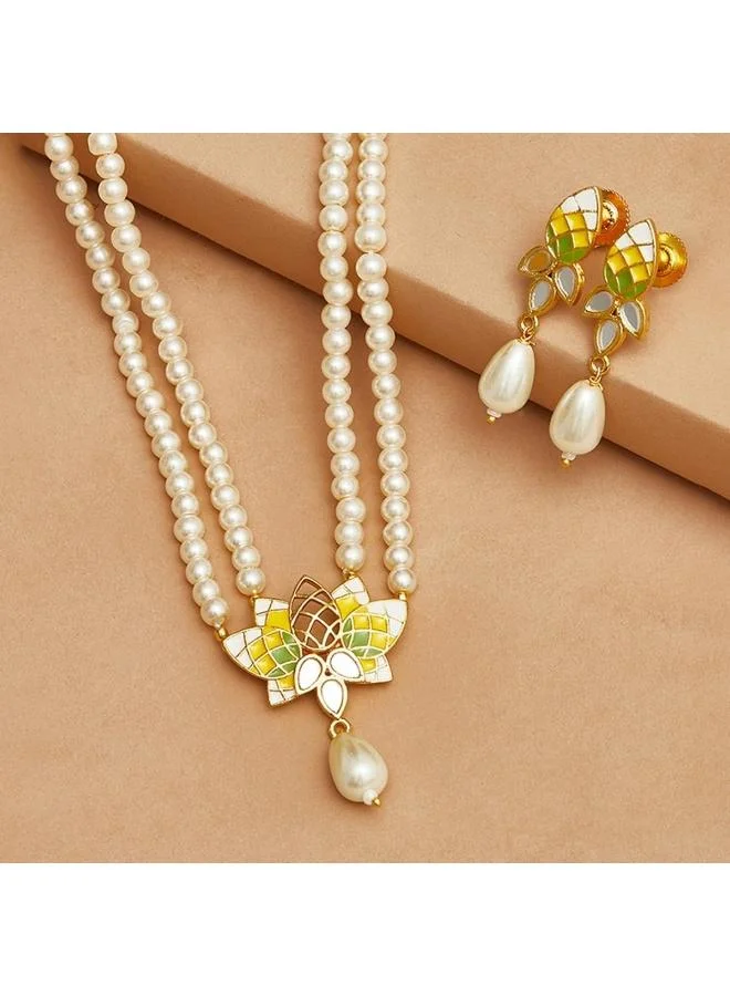 فويلا قلادة فويا من النحاس المطلي باللون الأبيض، مقاس واحد، بدون أحجار كريمة