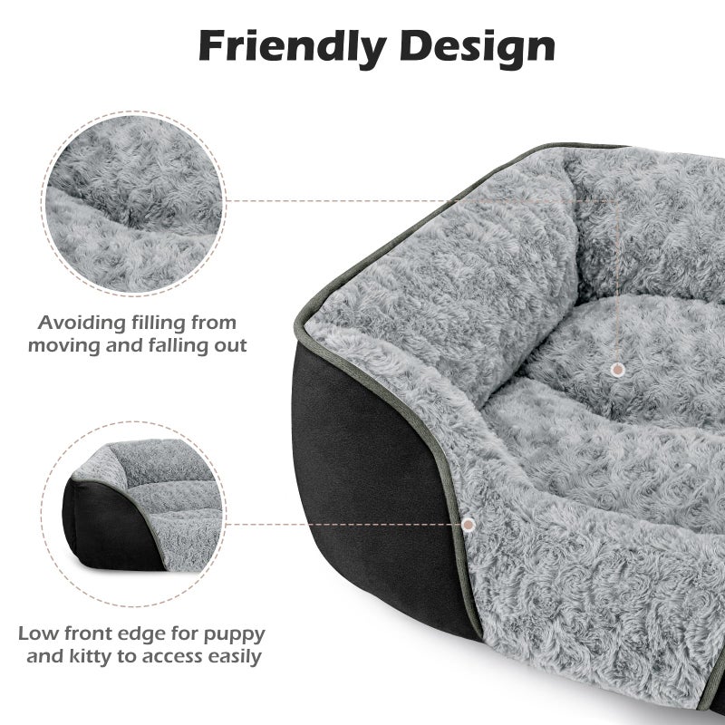 INVENHO Large Dog Bed Rectangle Washable Orthopedic Soft Calming Sleeping Durable Pet Cuddler with Anti-Slip Bottom - Image 5
