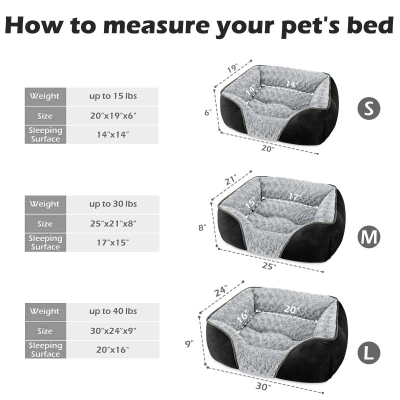 INVENHO Large Dog Bed Rectangle Washable Orthopedic Soft Calming Sleeping Durable Pet Cuddler with Anti-Slip Bottom - Image 3