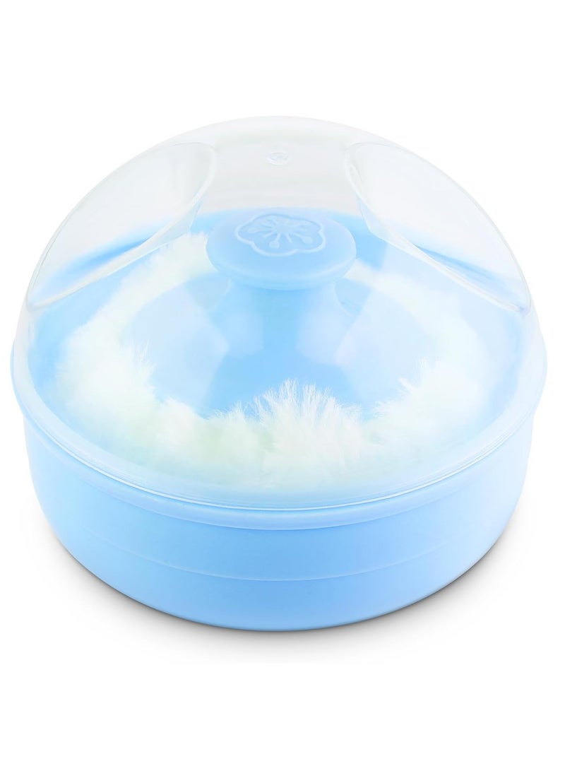 WLLHYF Baby Body Cosmetic Powder Puff Large Fluffy Powder Puff Soft Face Loose Powder Puff with Container Case for Baby Kid Adult Bath Travel - Image 1