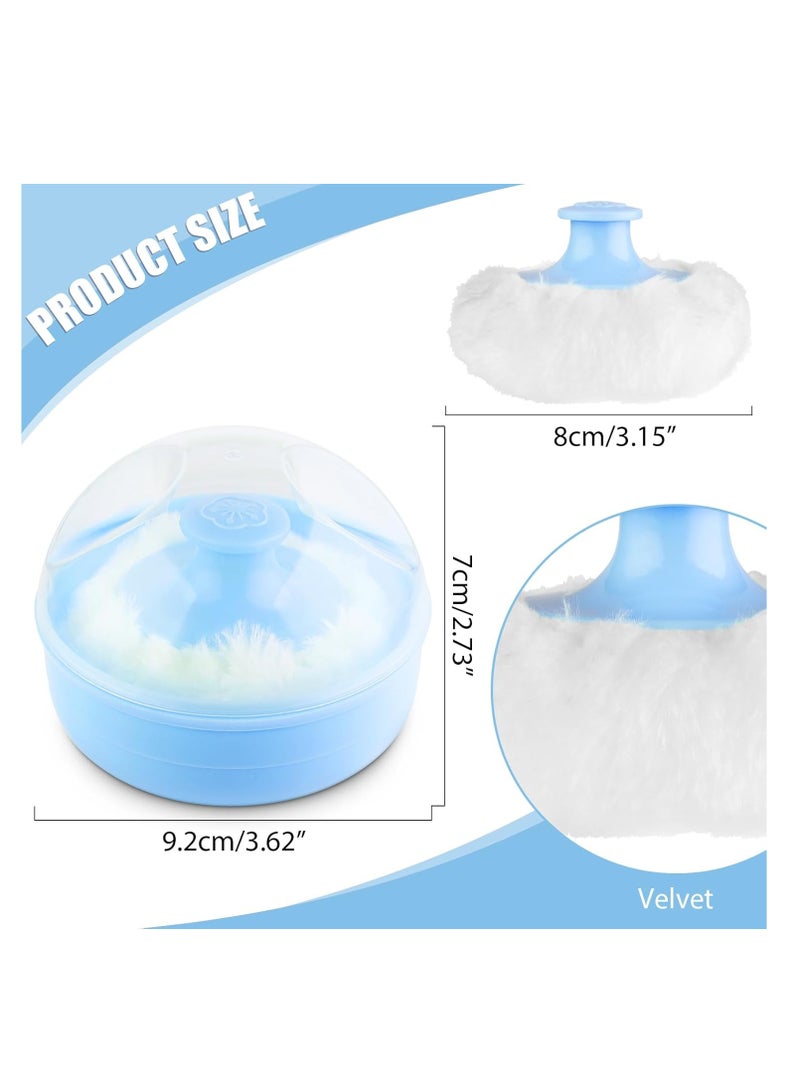 WLLHYF Baby Body Cosmetic Powder Puff Large Fluffy Powder Puff Soft Face Loose Powder Puff with Container Case for Baby Kid Adult Bath Travel - Image 3