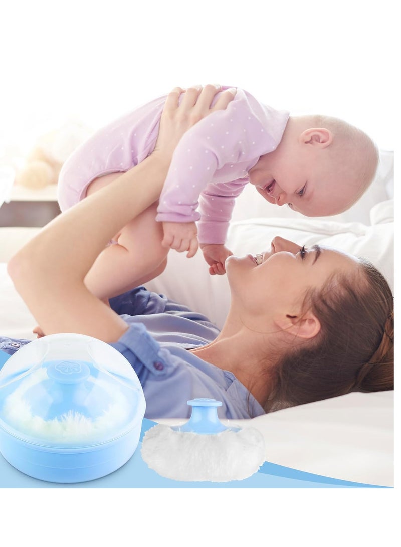 WLLHYF Baby Body Cosmetic Powder Puff Large Fluffy Powder Puff Soft Face Loose Powder Puff with Container Case for Baby Kid Adult Bath Travel - Image 4