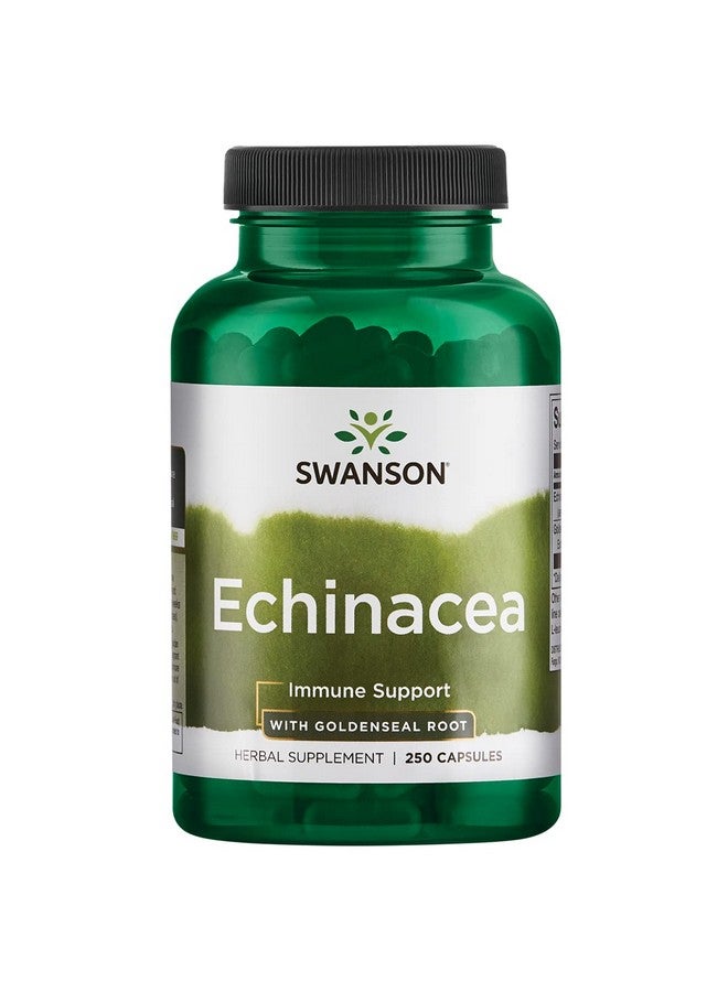 Swanson ECHINACEA W/GOLDENSEAL Root 250 CAPS - Image 1