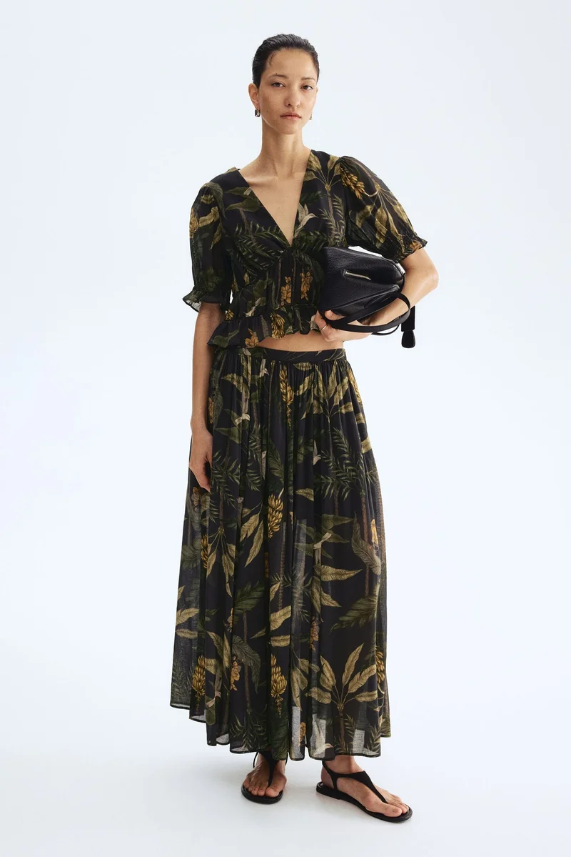 H&M Viscose-blend gathered top