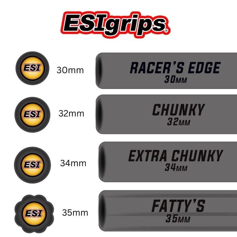 ESI Grips Esi Racer'S Edge Mtb Grip - Thin And Light Handlebar Grips - Extra Light Bike Grips  Black - Image 5