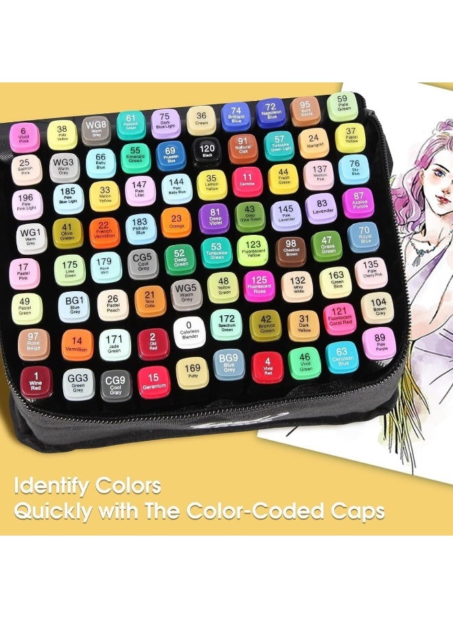 Touch 48 Pcs Dual Tip Alcohol Markers Set, Non-Toxic Art Supplies for Kids & Adults, Perfect Drawing, Illustration in Coloring Books Pen Colour Broad Drawing Sketching - Image 3