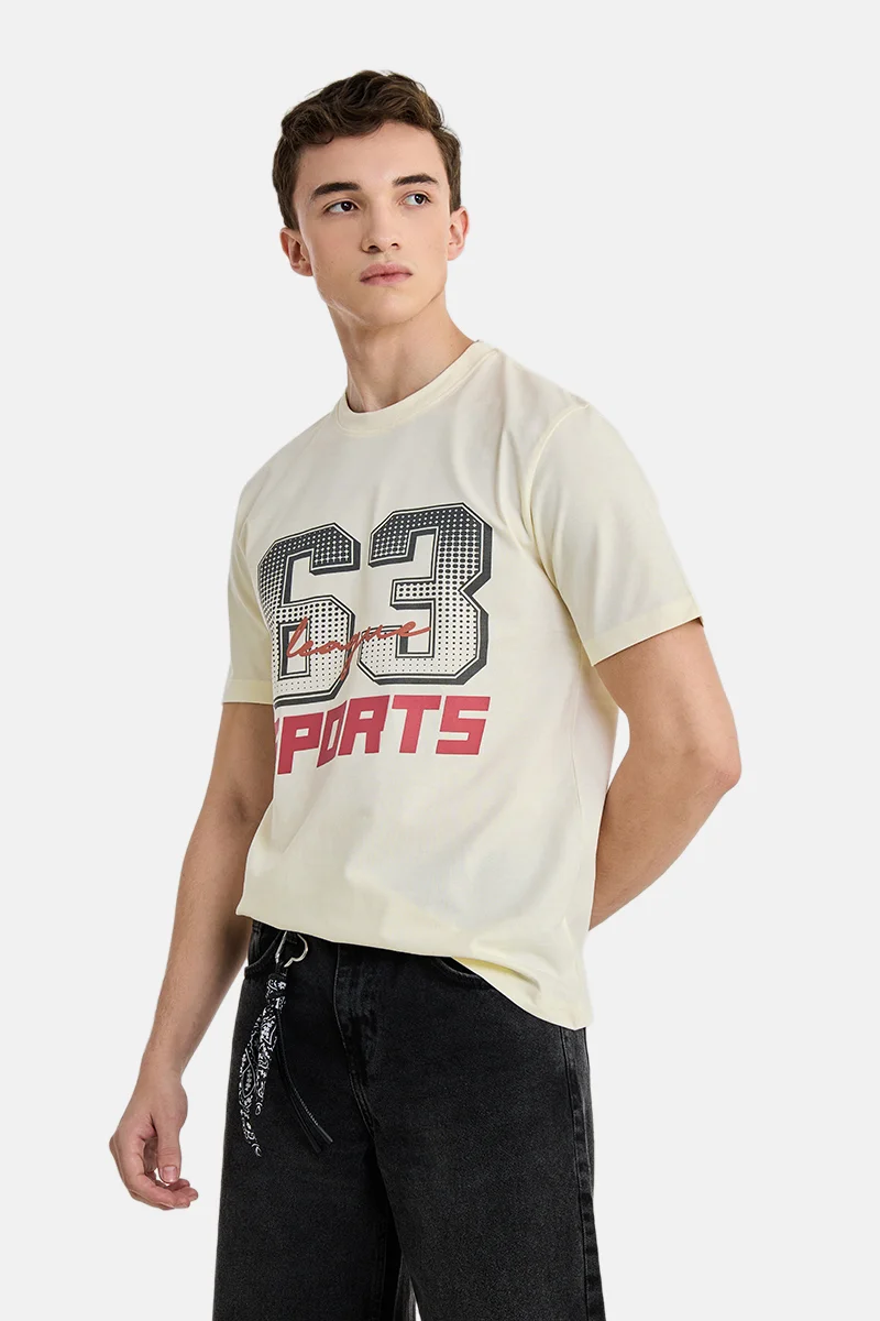 سنيتش Off-White Graphic Short Sleeve Regular Fit T-Shirt