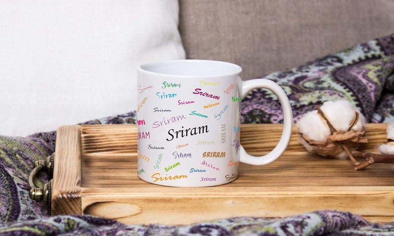 WeChitr Typography Coffee Mug for Sriram Personalised Name Ceramic 350ml 1 Unit - Image 2