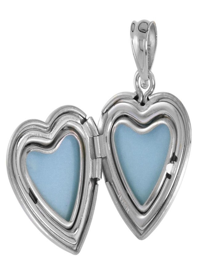 سابرينا سيلفر قلادة فراشة صغيرة من الفضة الإسترليني عيار 925 للنساء، على شكل قلب، طولها 18 بوصة (RL_30H) - Image 2