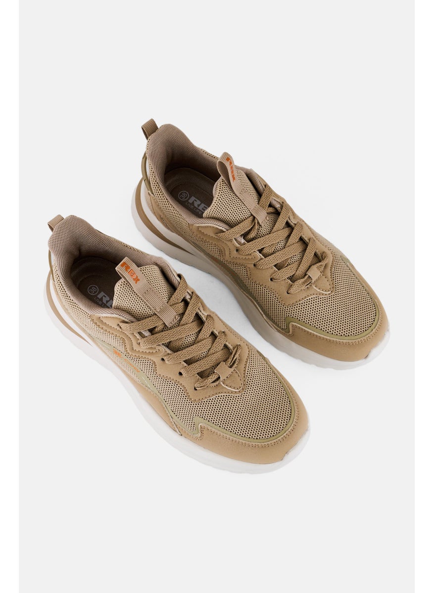 RBX Women Lace Up Outdoor Shoes, Beige  - Image 4