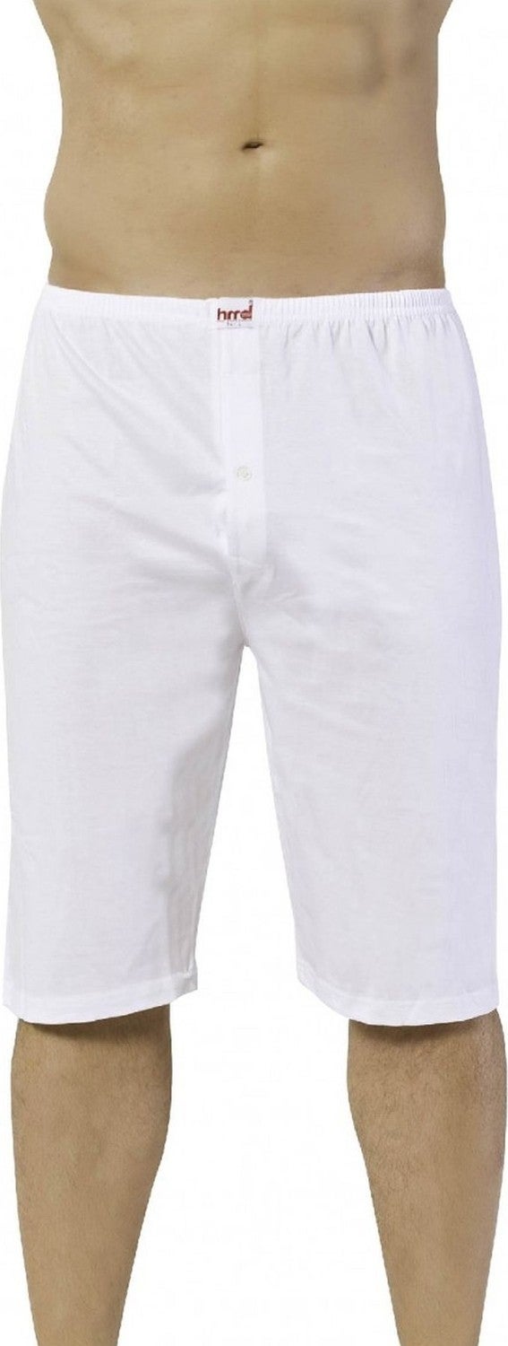 HMD 203 Men's Long Leg Cotton Boxer-White 