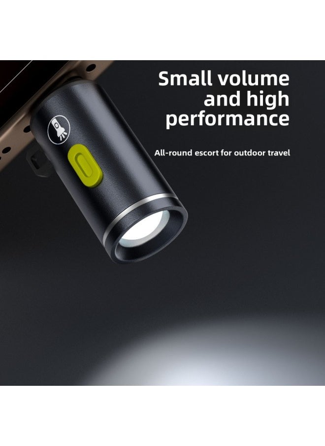 Generic Suitable For Outdoor Lighting Riding Portable Flashlight Type-c Revolution Mini Flashlight Super Small Portable-Interface Form:Fl-type-m-c02 Gray  - Image 5
