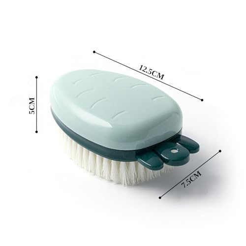 TASKHOUSE Multipurpose Cleaning Brush Handheld Laundry Scrubber with Soft Bristles for Clothes, Shoes, Floors, Sink, Bathtub (Green, 1 Piece) - Image 2