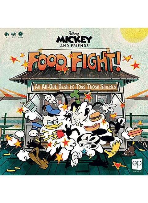 Disney Mickey And Friends Food Fight ; Quickrolling Family Dice Game Featuring Mickey Mouse Donald Duck Minnie Mouse Goofy And Daisy Duck ; Great Kids Game & Family Board Game