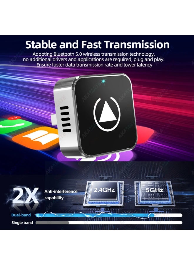 2 in 1 Wireless CarPlay Android Auto Adapter Smart Box Convert Wired To Wireless Auto Connect Plug & Play for Factory Wired Cars - Image 3