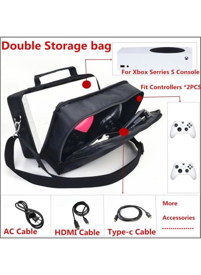 IFEEHE Storage Bag Portable Travel Carrying Case Handbag Shockproof Case Cover for X-Box Series X/S Game Console Accessories (XB-Series S) - Image 2