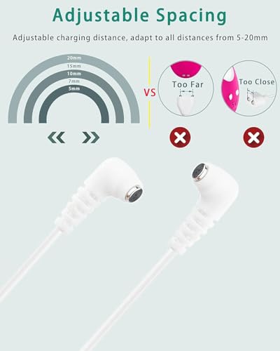 Bicmice Fast Magnetic Charger Cord for Rose and Most Magnetic Massagers DC Charging Cable with 2-Magnet Connector - Image 4