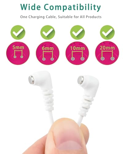 Bicmice Fast Magnetic Charger Cord for Rose and Most Magnetic Massagers DC Charging Cable with 2-Magnet Connector - Image 3