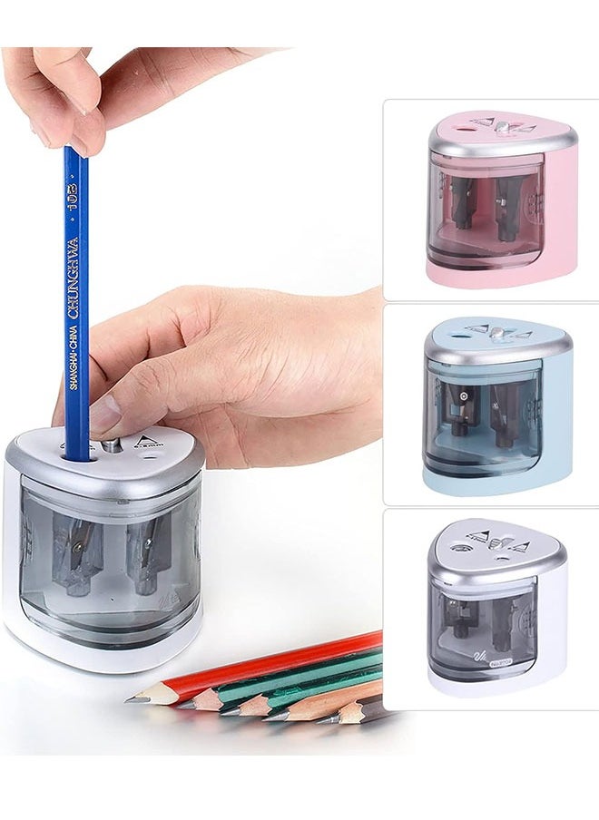 LINJIE - Electric Pencil Sharpener, Double Hole Multi-functional Automatic Pencil Sharpener Battery Operated with 2 Holes(6-8mm / 9-12mm) for School Classroom/Office/Home - Image 1