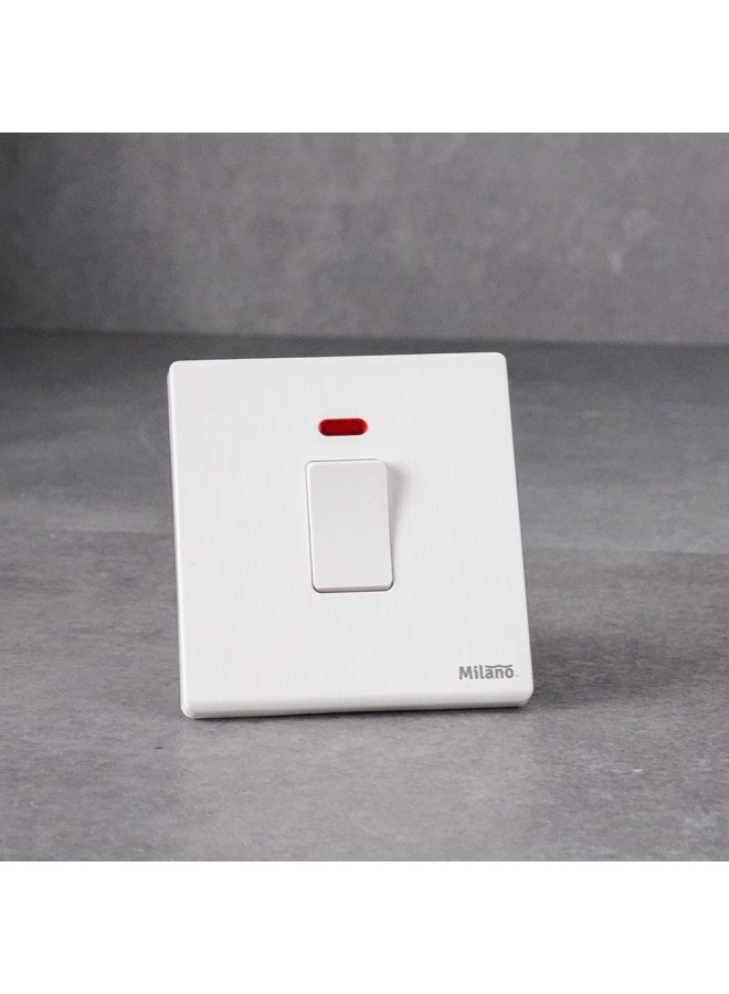 milano Milano 20A Dp Switch With Neon For Modern Home Electrical Switches Sockets Outlets For Home Appliances Computers Aura Wh - Image 1