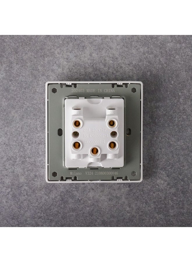 milano Milano 20A Dp Switch With Neon For Modern Home Electrical Switches Sockets Outlets For Home Appliances Computers Aura Wh - Image 2