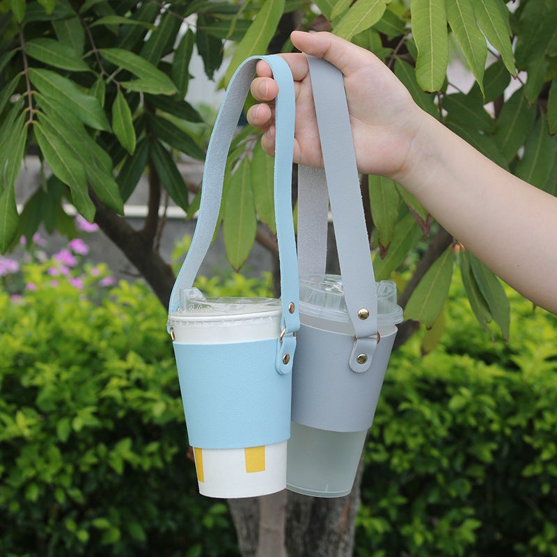 Outdoor Milk Tea Portable Cup Cover Heat Insulation Anti-Scalding Shopping Coffee Cup Hand Bag Outgoing Portable Ice Cup Cover - Image 2