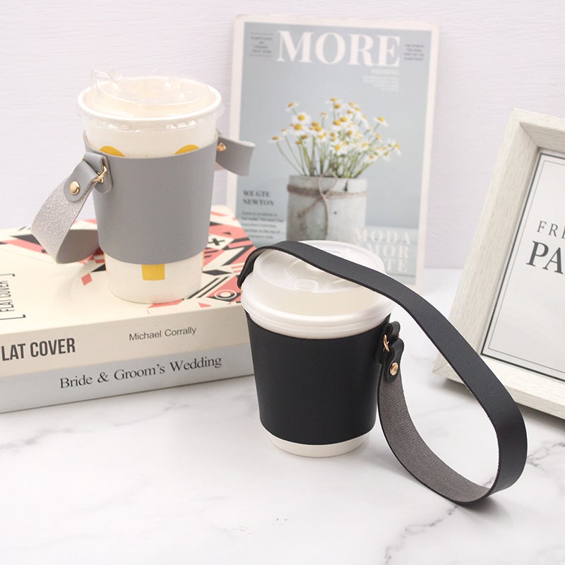 Outdoor Milk Tea Portable Cup Cover Heat Insulation Anti-Scalding Shopping Coffee Cup Hand Bag Outgoing Portable Ice Cup Cover - Image 5