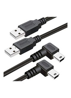 Mini 90 Degree USB Right Angle Charging Cable black