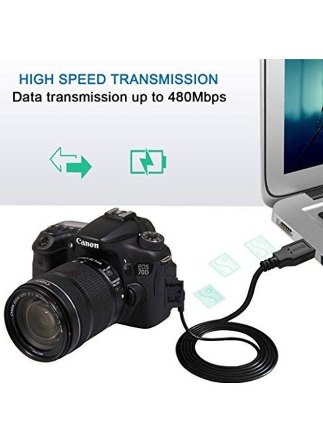 NIBEMINENT - Mini 90 Degree USB Right Angle Charging Cable black - Image 1
