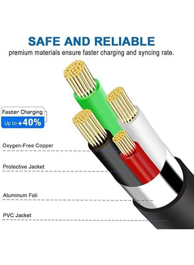 NIBEMINENT - Mini 90 Degree USB Right Angle Charging Cable black - Image 1