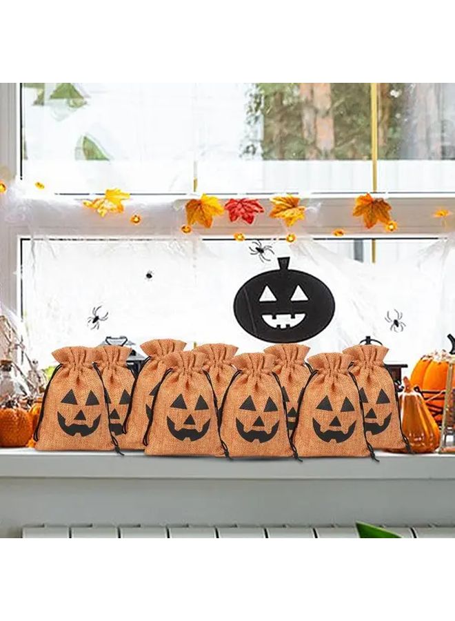 23 Pcs Halloween Drawstring Bags Orange Jack O Lantern Treat Bags For Trick Or Treating Party Favors - Image 5