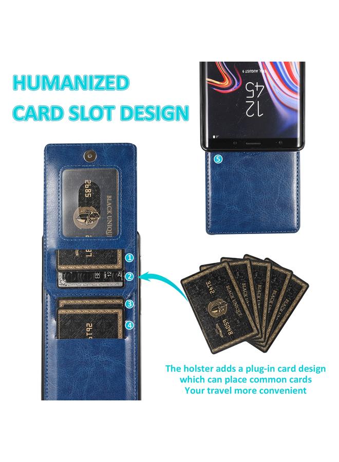 اس-توب جراب لهاتف Samsung Galaxy Note9 بلون سادة مصنوع من مادة PC + TPU مع حامل وفتحات للبطاقات - Image 5