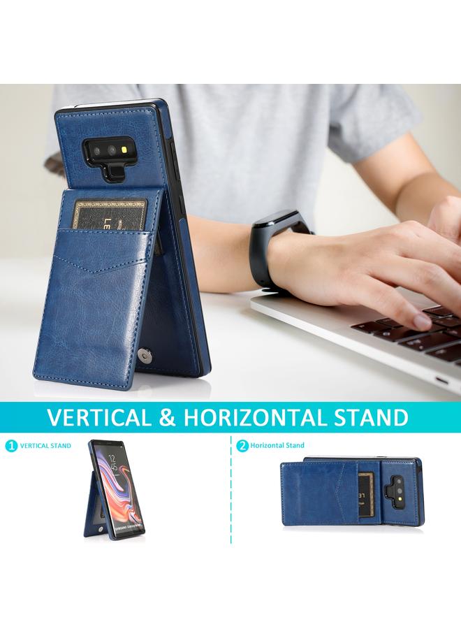 اس-توب جراب لهاتف Samsung Galaxy Note9 بلون سادة مصنوع من مادة PC + TPU مع حامل وفتحات للبطاقات - Image 4