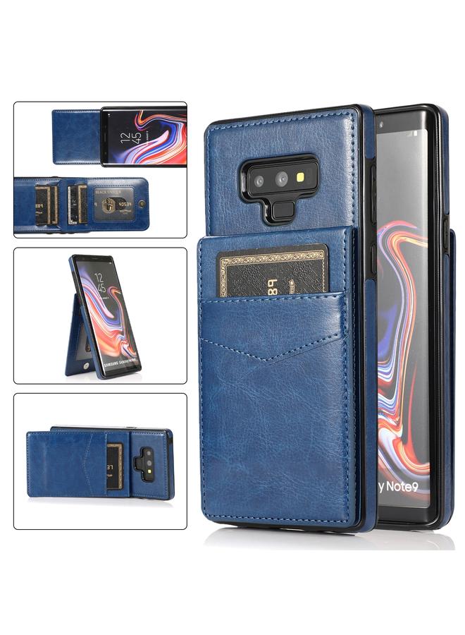 اس-توب جراب لهاتف Samsung Galaxy Note9 بلون سادة مصنوع من مادة PC + TPU مع حامل وفتحات للبطاقات - Image 1