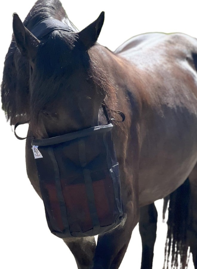Reinforced Horse Mesh Feed Bag, Adjustable Strap, Padded Nose, Heavy Duty Horse Feed Bag, Reinforced Bottom Stitching, Holds 8qt Grain Bucket, no Mess, soak Feed in Bag, Horse Feed Bag - Image 5