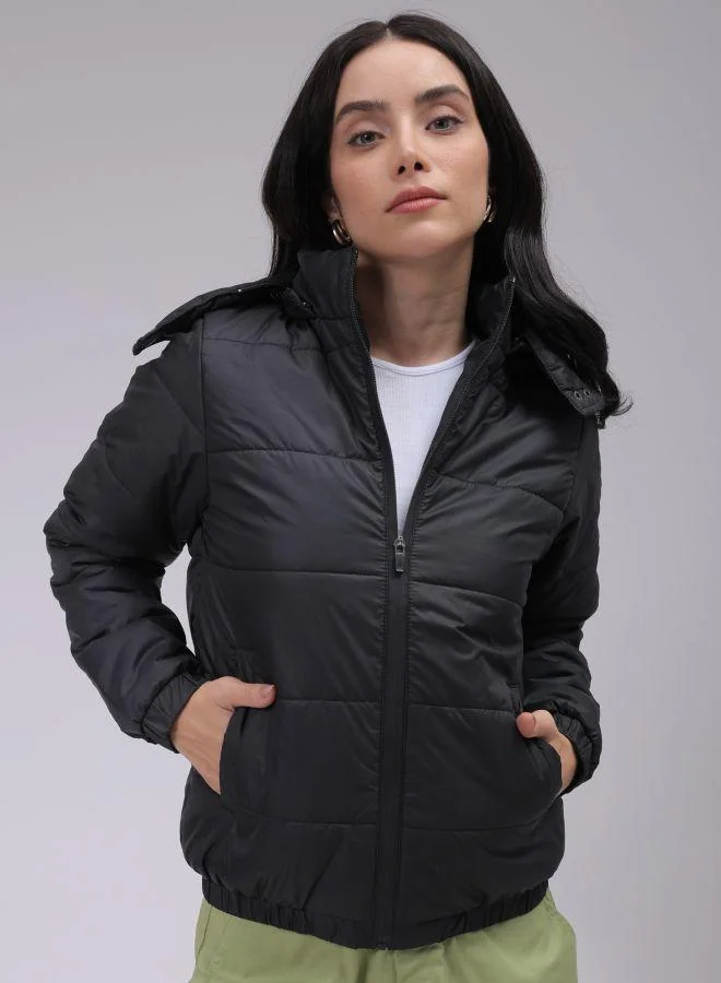 مرفوعة Women Regular Fit Solid Puffer Jacket