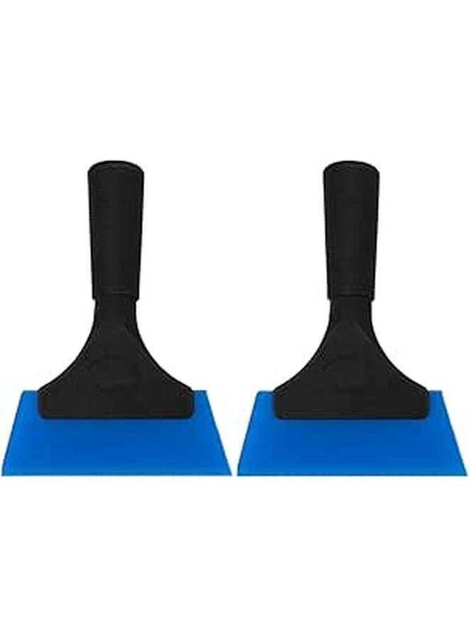 2 Pack Soft Rubber Squeegee With Handle For Car Tint And Shower Glass Cleaning - Image 1