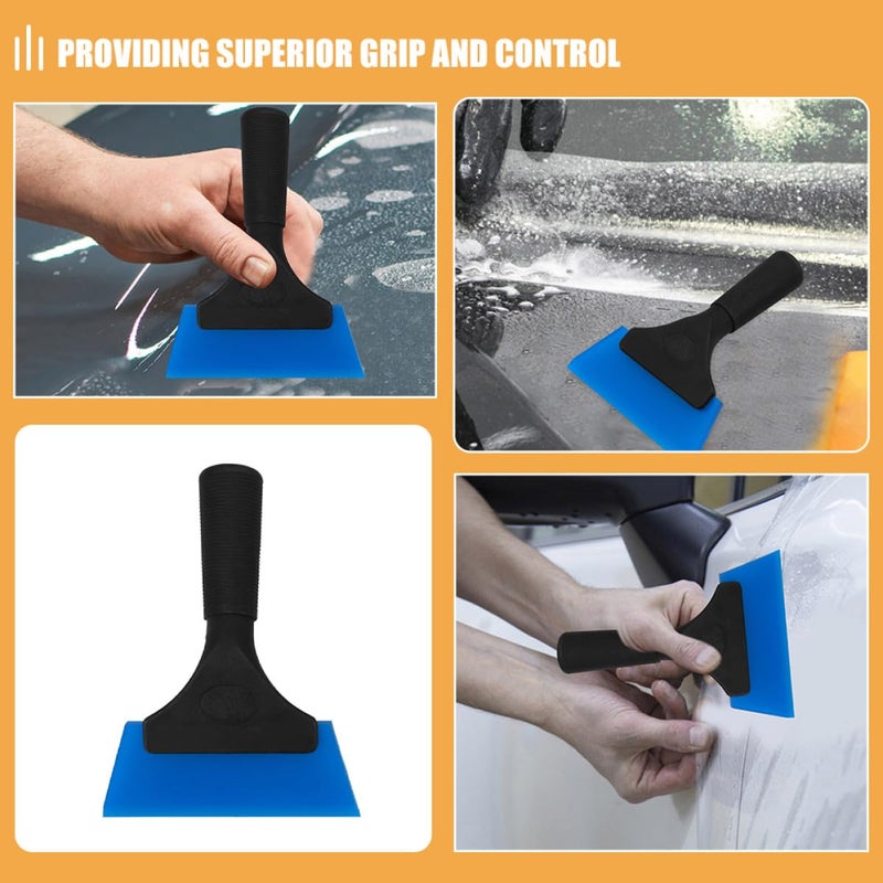 2 Pack Soft Rubber Squeegee With Handle For Car Tint And Shower Glass Cleaning - Image 5