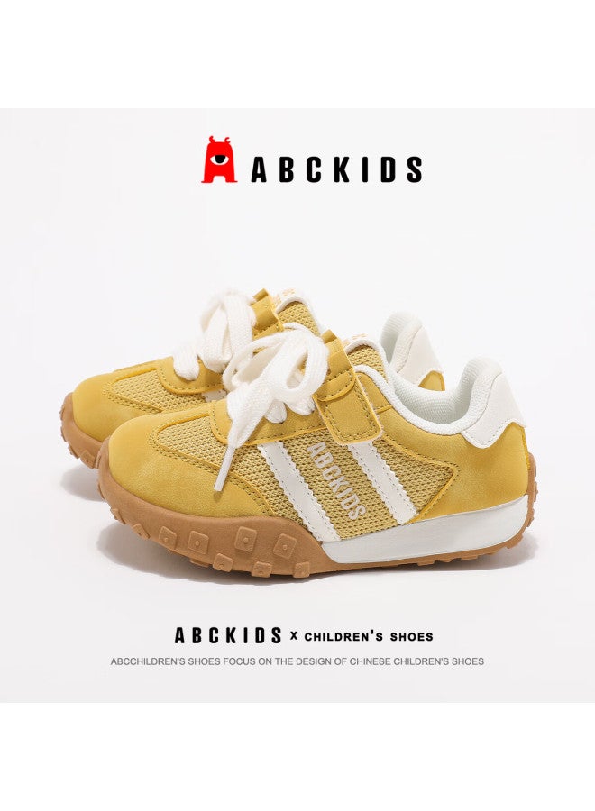 Abc Kids Children's Running Shoes Autumn Winter Boys Girls Casual Mesh Sports Shoes 3594 White/yellow Size 32 - Image 1