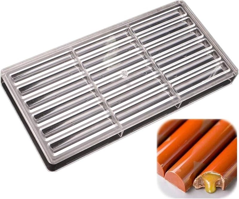 LoBake 18 cavities long sticks shape polycarbonate PC chocolate mold candy fondant ice cube mould baking moldes DIY bakeware supplies - Image 1