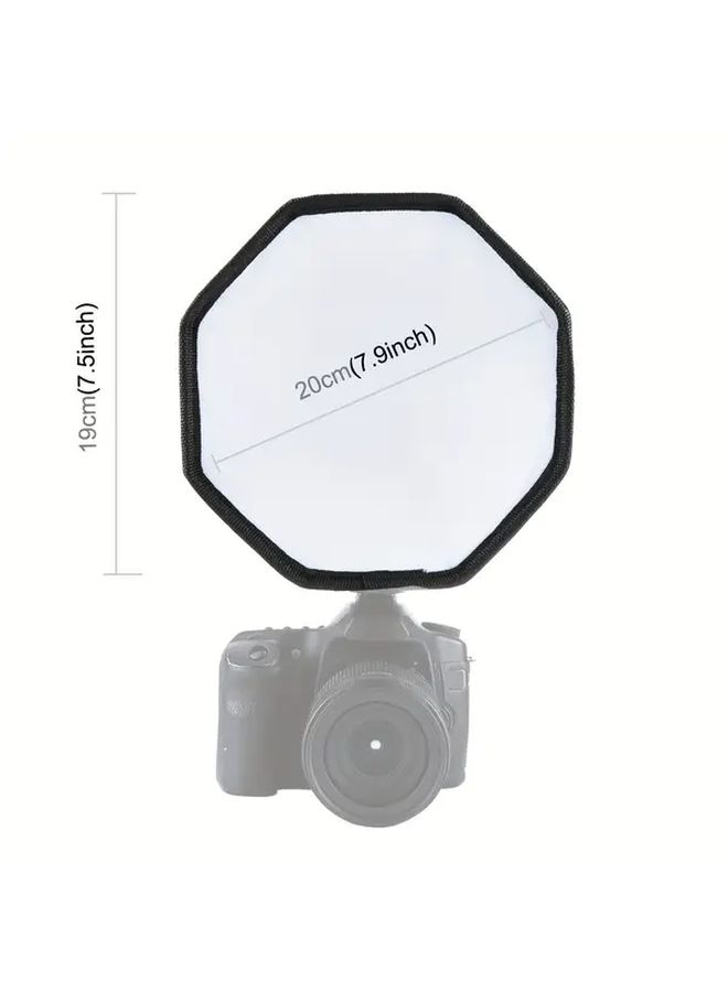 Octagonal Soft Flash Diffuser 20cm Adjustable Brightness Color Temperature For Photography Live Streaming Video Recording - Image 2