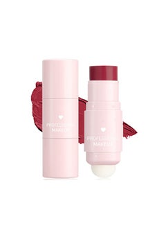 Julystar Creamy Texture Highlight Shadow Contouring Stick, Dual-ended Blush Stick With Sponge, Cream Contour Stick, 3-in-1 Cheek Blush & Lip Tint & Eyeshadow Moisturizing Lightweight Multi-Stick Blush(#104)  - Image 1